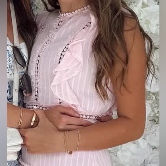 Selfie Leslie Pink Ruffle Tiered Mini Dress - Picture 5 of 5